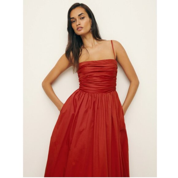 Reformation Kastoria Dress - Cherry - Picture 2 of 16